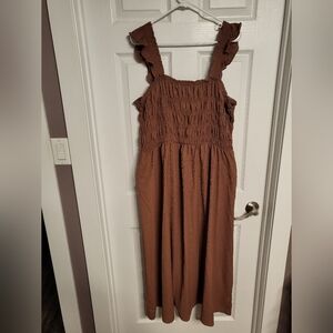 Old Navy Brown Textured Dress